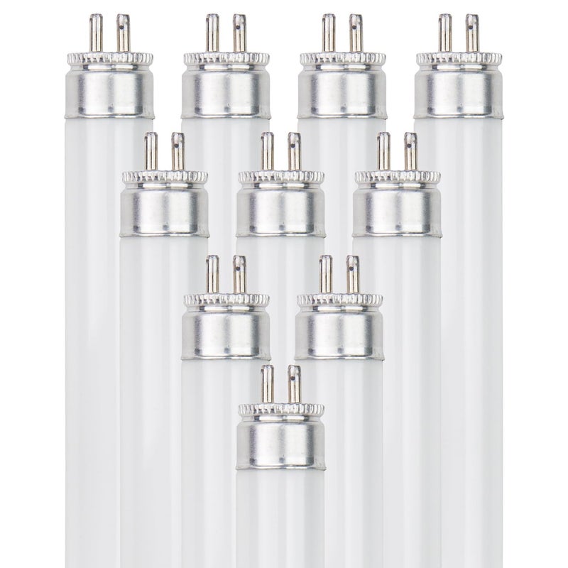 Sunlite 21-Inch F13T5/CW T5 Linear Fluorescent Lamp, 13 Watts, 850 Lumens, 4100K Cool White, Miniature G5 Bi-Pin Base, ROHS Compliant, High Performance Straight Tube, 10 Pack - Image 1
